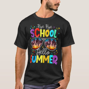 Camiseta Feliz Dia Passado Da Pop Da Escola Tchau, Tchau, T