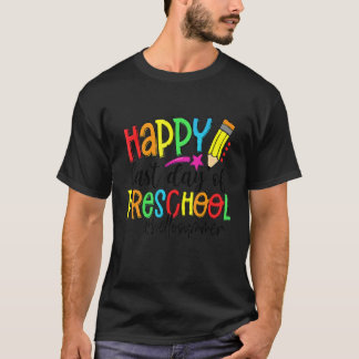 Camiseta Feliz Dia Passado da Pré-escola Olá Professor De V