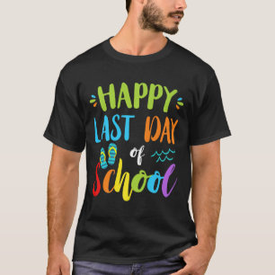 Camiseta Feliz Dia Passado De Férias De Verão Na Escola Ide