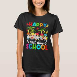 Camiseta Feliz Dia Passado De Gnomos Escolares Fim Da Escol