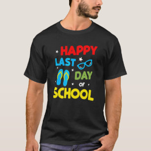 Camiseta Feliz Dia Passado De Óculos De Chinelos Na Escola 