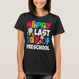 Camiseta Feliz Dia Passado de Professora da Pré-escola Grad