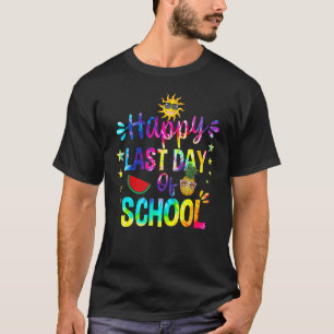 Camiseta Feliz Dia Passado de Professora Estudante Tie Dye 
