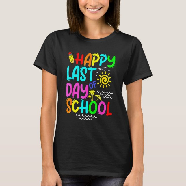 Camiseta Feliz Dia Passado de Professores De Óculos De Sol  (Frente)