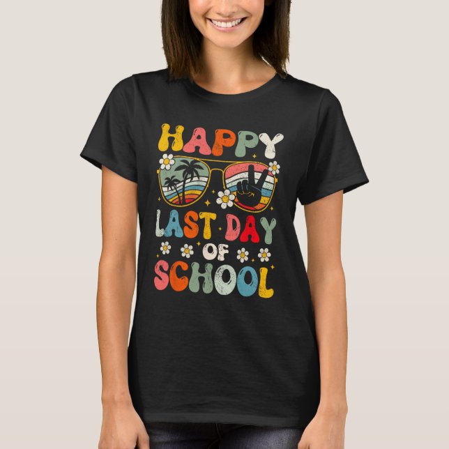 Camiseta Feliz Dia Passado De Professores De Verão Na Escol (Frente)