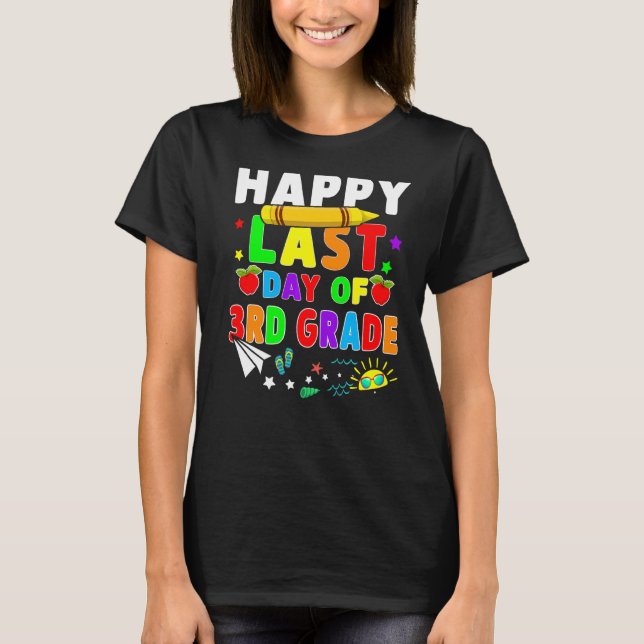 Camiseta Feliz Dia Passado De Professores Do 3º Ano Costu (Frente)