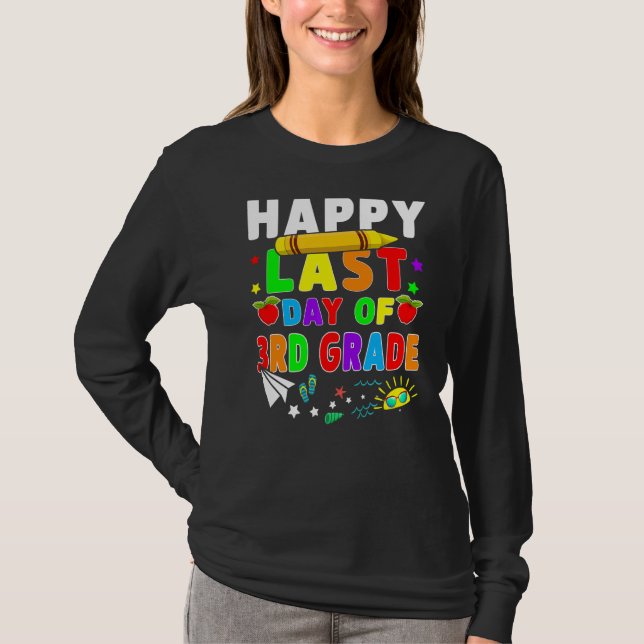 Camiseta Feliz Dia Passado De Professores Do 3º Ano Costu (Frente)