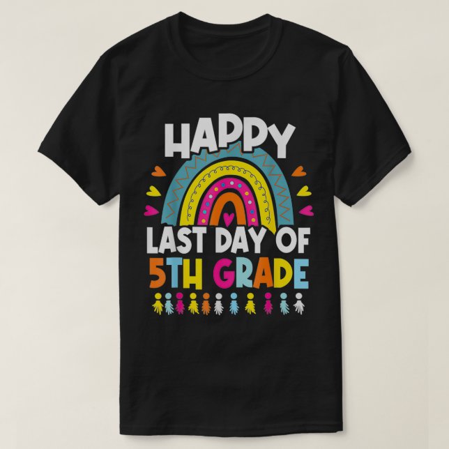Camiseta Feliz Dia Passado de Professores do 5 (Frente do Design)