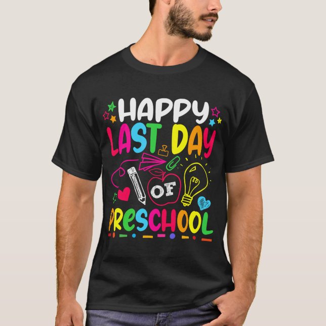 Camiseta Feliz Dia Passado de Professores Do Nível Pré-Esco (Frente)