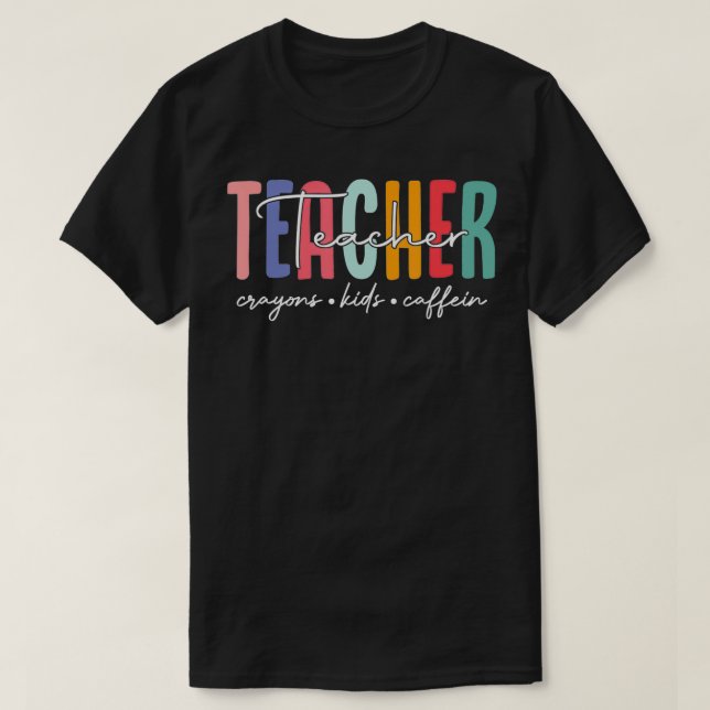 Camiseta Feliz Dia Passado de Professores Escolares Criança (Frente do Design)