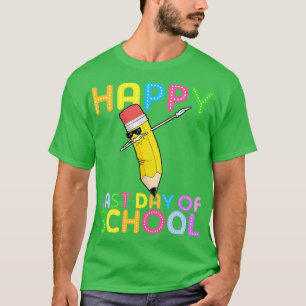 Camiseta Feliz Dia Passado Do Lápis De Dabbing Da Escola