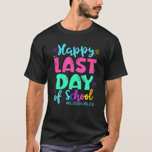 Camiseta Feliz Dia Passado Do Ônibus Escolar No Verão