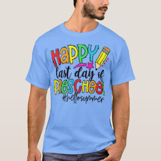Camiseta Feliz Dia Passado do Professor de Pré-Escolas Olá 