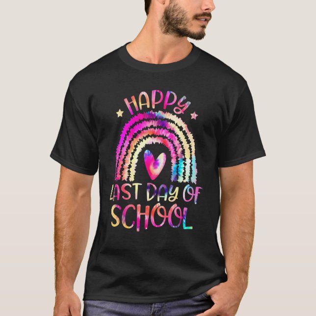 Camiseta Feliz Dia Passado Professor Tie Dye Rainbow G (Frente)