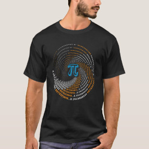 Camiseta Feliz Dia Pi 3 14 Símbolo Número Pi Espiral Pi Mat