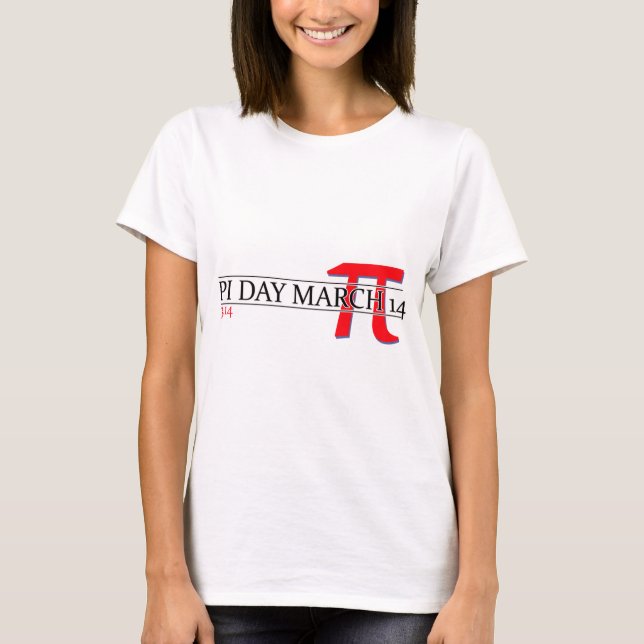 Camiseta Feliz Dia Pi Março 14 (Frente)