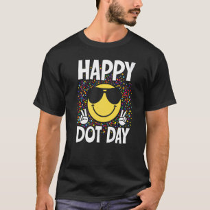 Camiseta Feliz Dia Ponto Bolinhas Coloridas Homens Mulheres