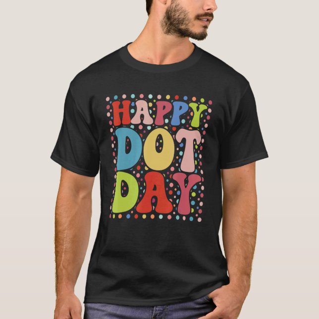 Camiseta Feliz dia Ponto Colortivo Retro Dia Internacional  (Frente)