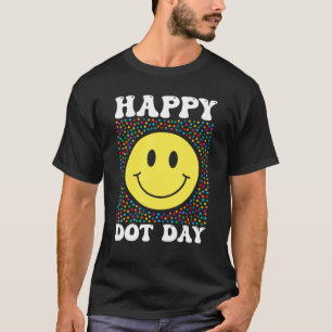 Camiseta Feliz Dia-Ponto Coor, Bolinhas-Arco-Íris Menina