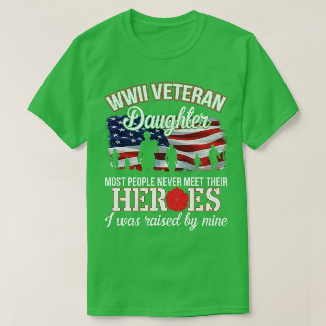 Camiseta Feliz Dia Veterano Para Mim, Sua Filha (Frente do Design)