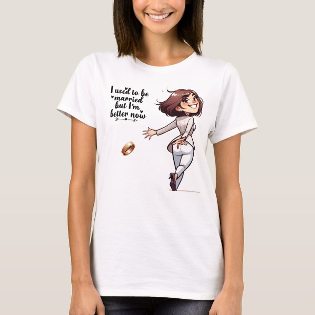 Camiseta Feliz Divórcio de Mulheres (Frente)