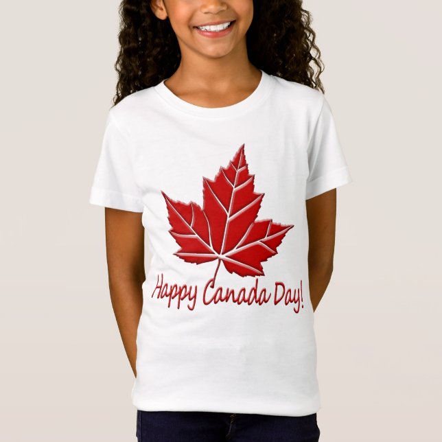 Camiseta feliz do dia do Canadá Camisa de criança  (Frente)