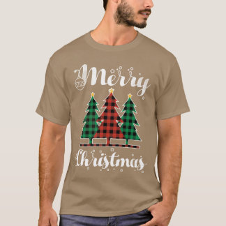 Camiseta Feliz dos Elementos do Natal Xadrez de dezembro Na
