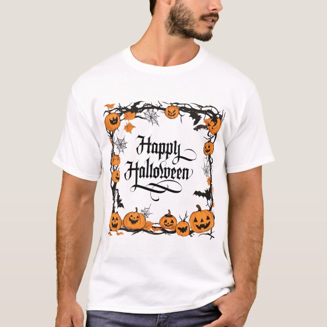 Camiseta Feliz dos Homens do Halloween (Frente)