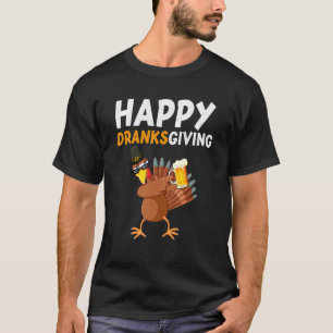 Camiseta Feliz Dranksgiving Cerveja Dabbing Peru Pilgrim Bo