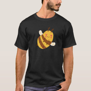 Camiseta Feliz e Adorável Bumble Bumble Bee Heart Eyes Love