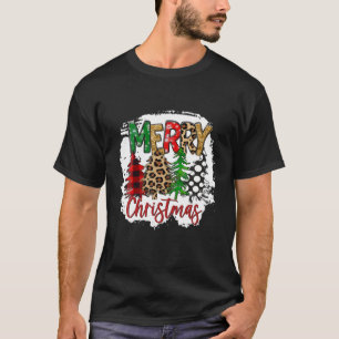 Camiseta Feliz E Árvore De Natal Brilhante Luzes Xmas Holi