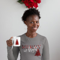 Feliz E Árvore De Xadrez Vermelha Brilhante