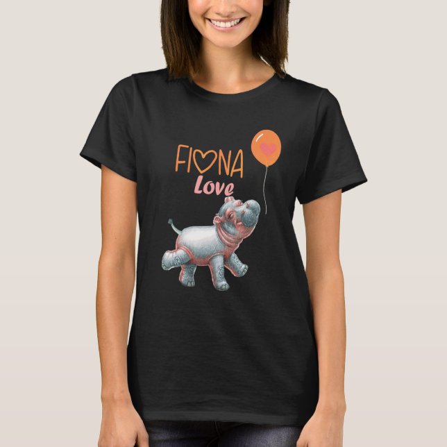 Camiseta Feliz e Bonito Hippo Legal Amor de Hippopotamia (Frente)
