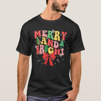 Camiseta Feliz e Brilhante Arco de Natal Feliz