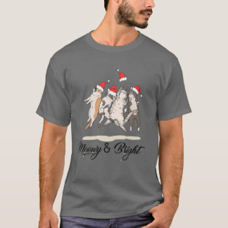 Camiseta Feliz E Brilhante Gato De Natal Pajama Me Matou