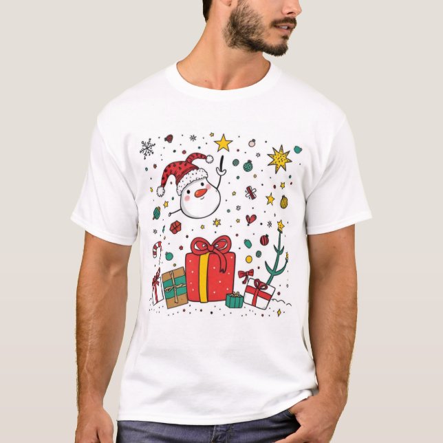Camiseta feliz e brilho (Frente)