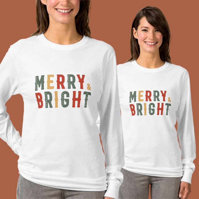 Camiseta Feliz e Brilho, Feliz Natal (Criador carregado)