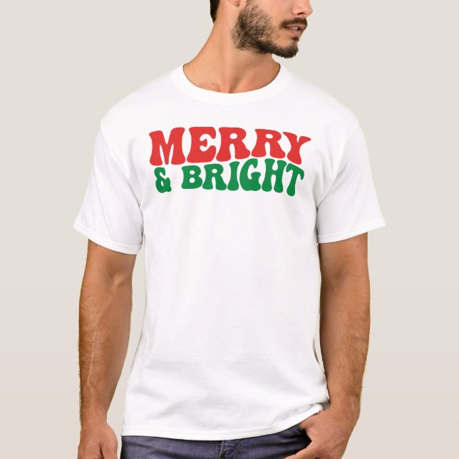 Camiseta Feliz e Brilho, Natal (Frente)
