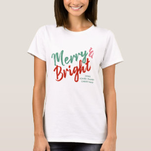 Camiseta Feliz e design de script pintado brilhante