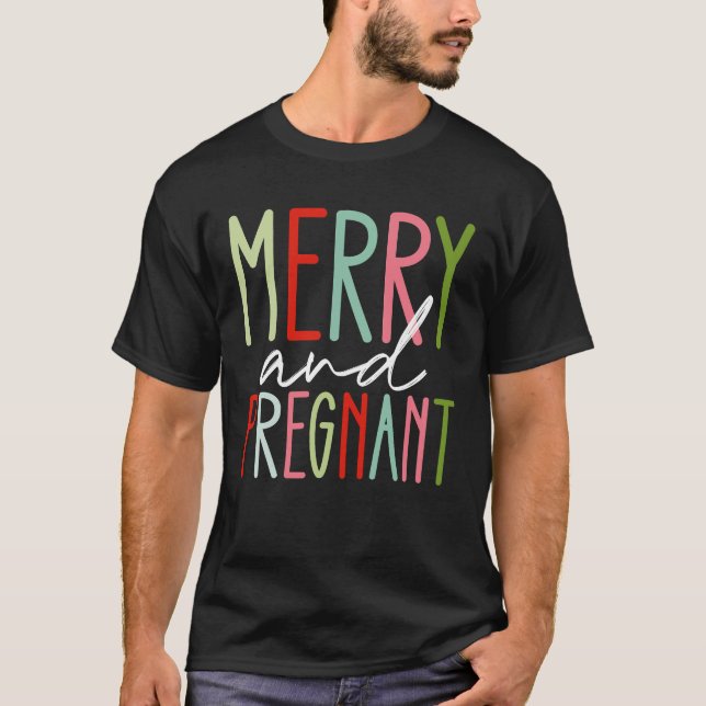 Camiseta Feliz e Gravidez Natal Mãe (Frente)