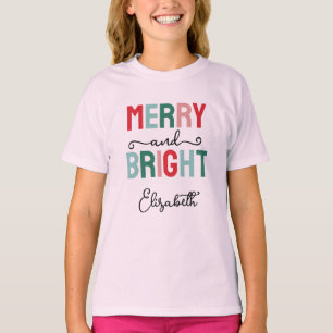 Camiseta Feliz e Natal brilhante