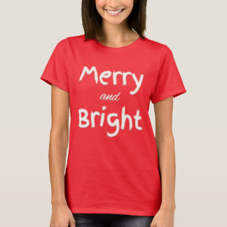 Camiseta Feliz E Natal Único Brilhante