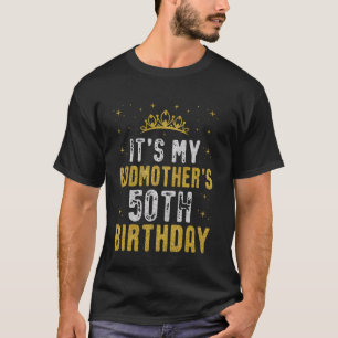 Camiseta Feliz É o 50º Aniversário da Minha Madrinha 1975 5