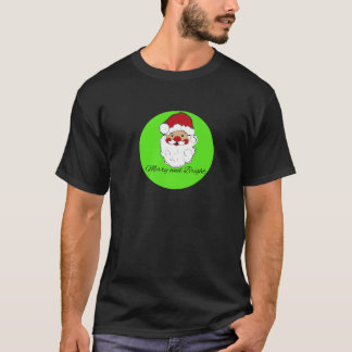 Camiseta Feliz e Papais noeis Brilhantes Premium