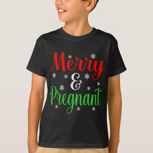 Camiseta Feliz E Papais noeis De Natal Engraçados E Grávido