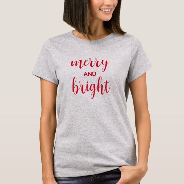 Camiseta Feliz E Tipografia Brilhante (Frente)