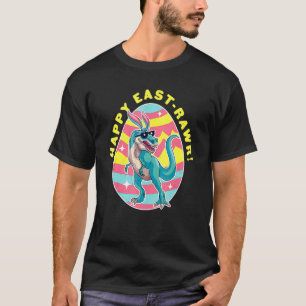 Camiseta Feliz East Rawte Cute Dinosaur Bunny Ears Feliz Ea
