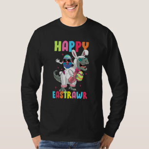 Camiseta Feliz Eastrawawer Bunny Dinosaur - Ovos Bonitos Mu