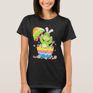 Camiseta Feliz Eastrawawr Saurus Rex Páscoa Bunny Ovino