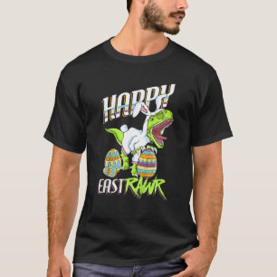 Camiseta Feliz Eastrawawr T Rex Dinosaur Easter Bunny Egg E